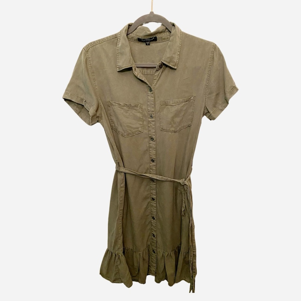 Velvet Heart - Green Tie Button Up DressSize S